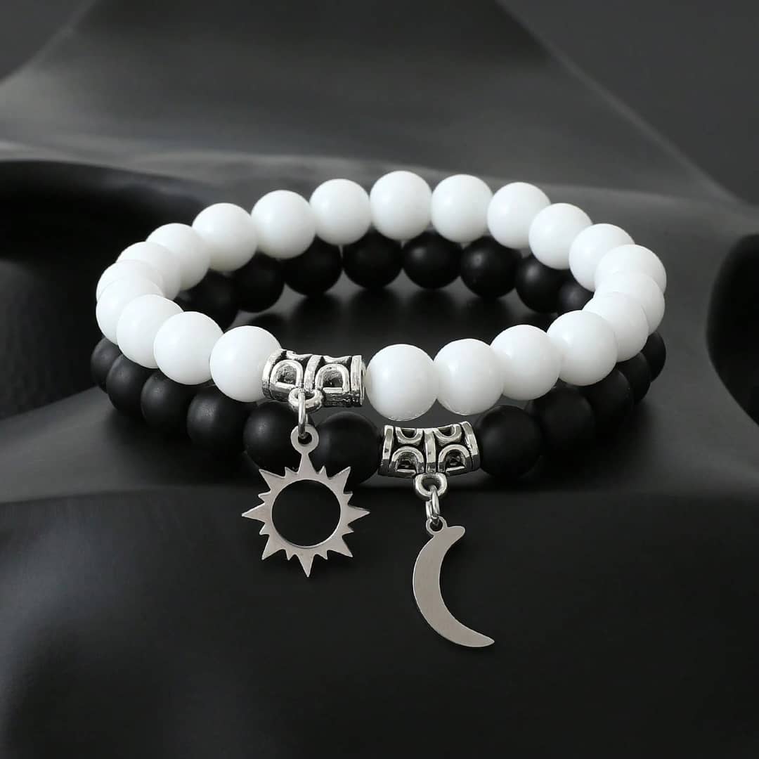 Bracelet Soleil & Lune Perlé