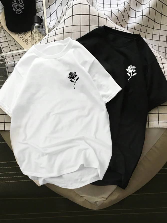 T-shirt Rose Minimaliste